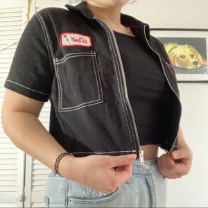 Cute biker zip up